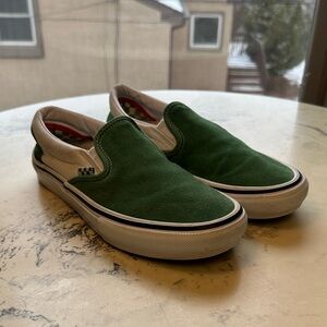 Green Slip-On Vans